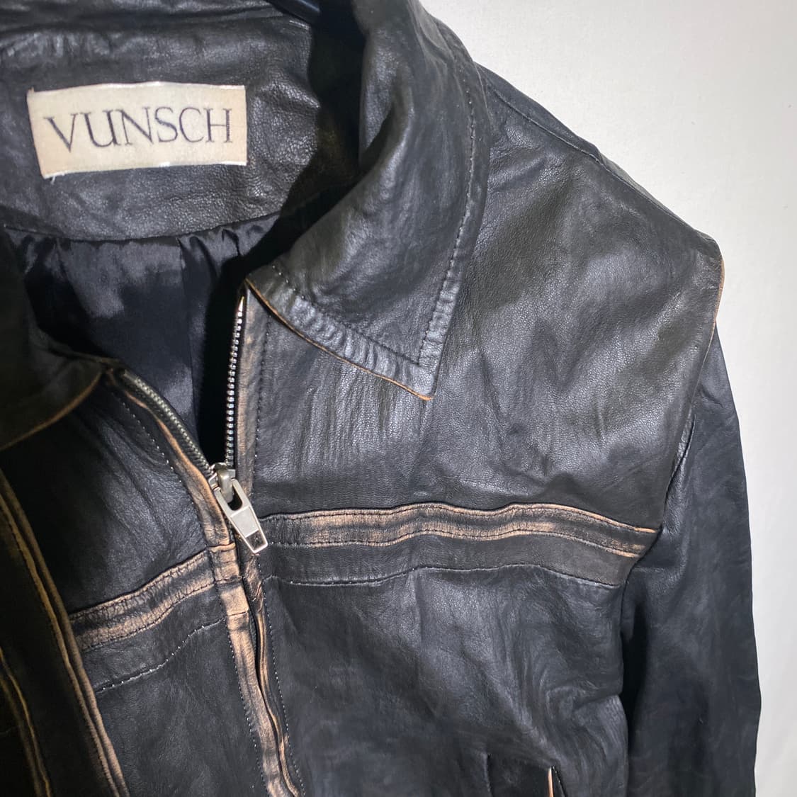 FREE)VUNSCH 븐츠 양가죽 에이징 가죽자켓 레더자켓 상품이미지4