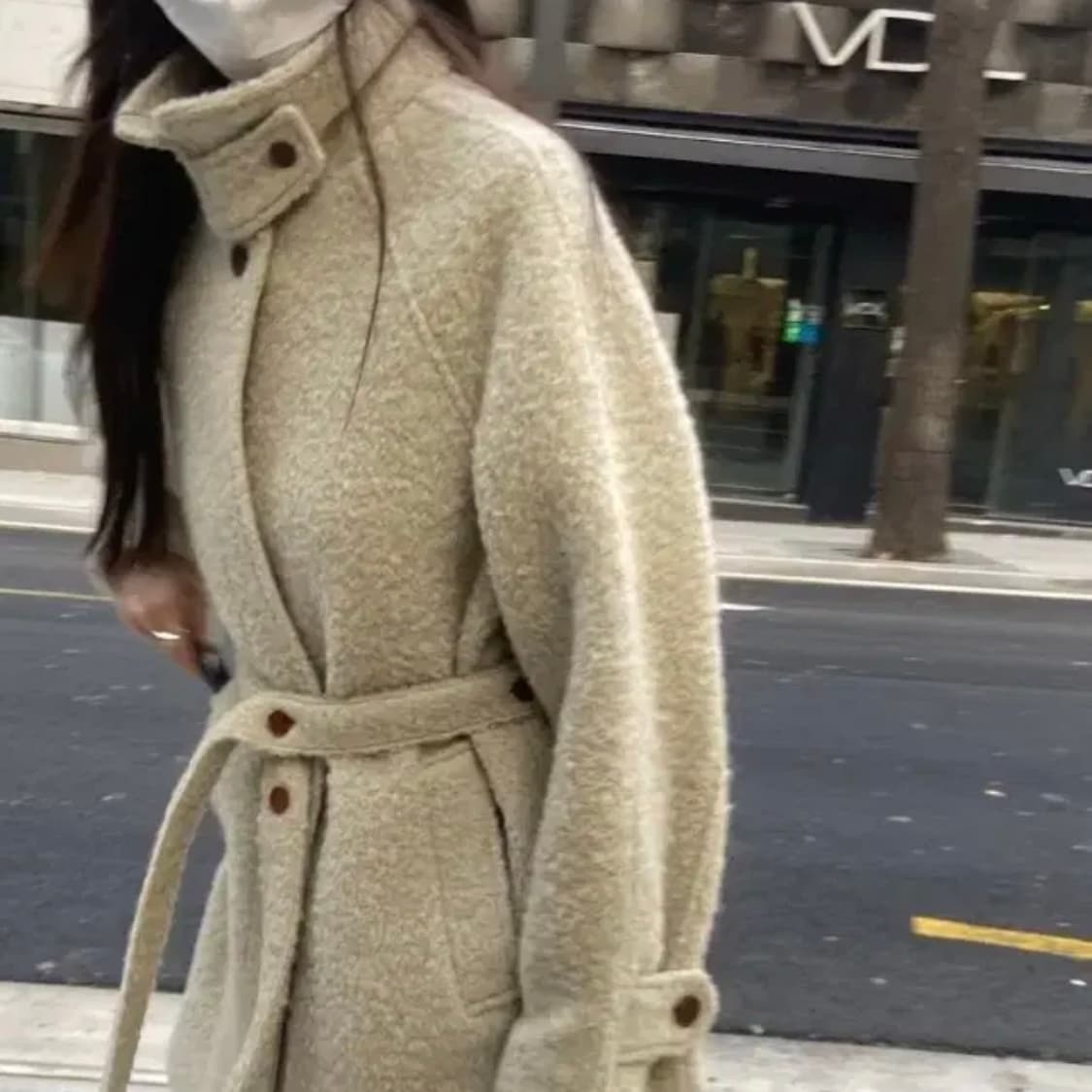 런던플랏 브루클린 울알파카 부클 하프코트 상품이미지2