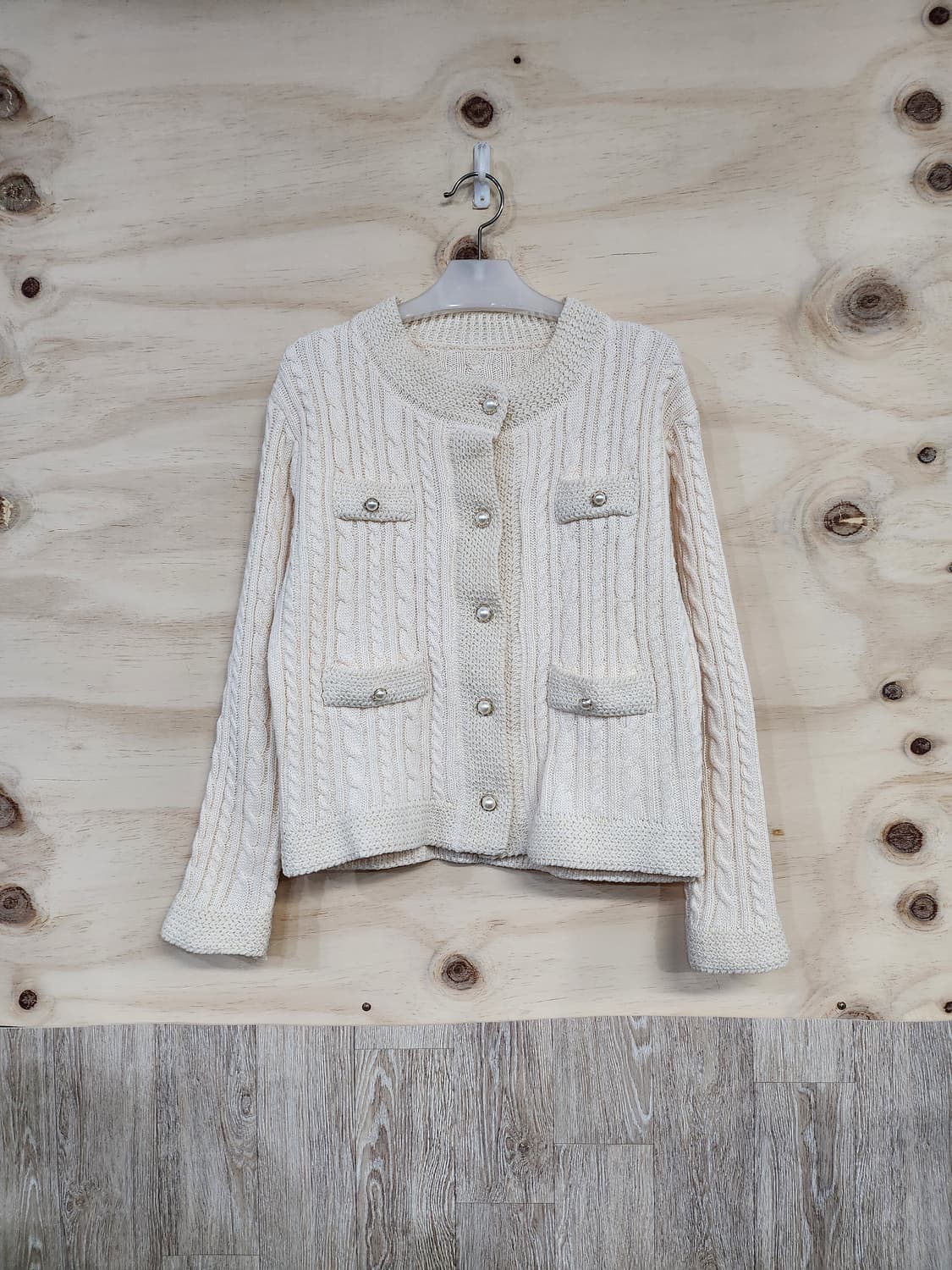 177) 꽈배기 니트 가디건 상품이미지1