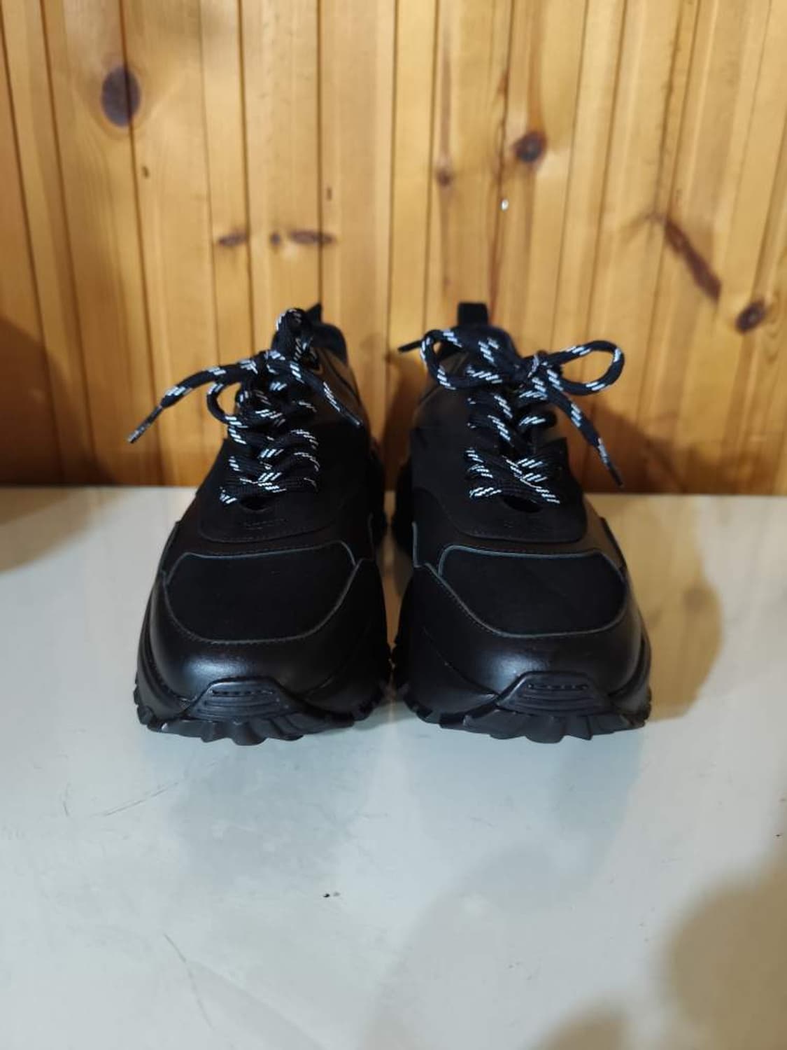 38 245mm ST듀퐁 블랙 가죽 스니커즈 상품이미지3
