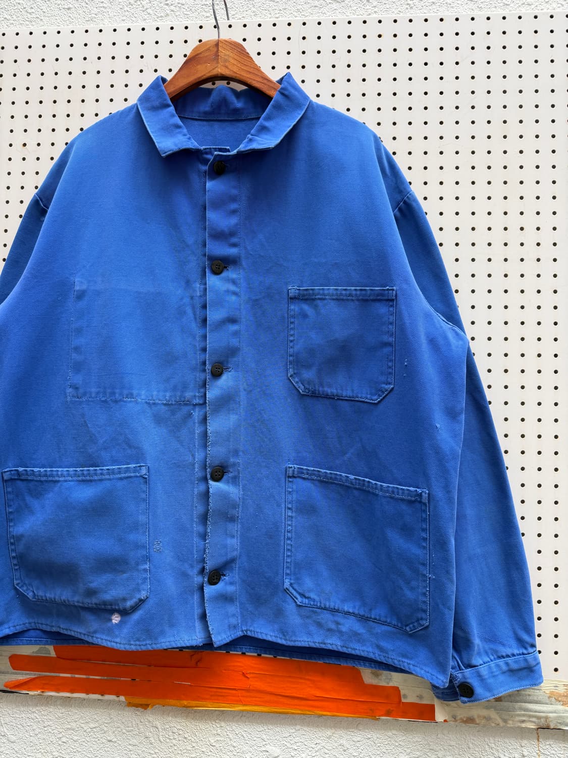 FADED WASHED BLUE OLD VINTAGE 프렌치워크자켓 상품이미지4