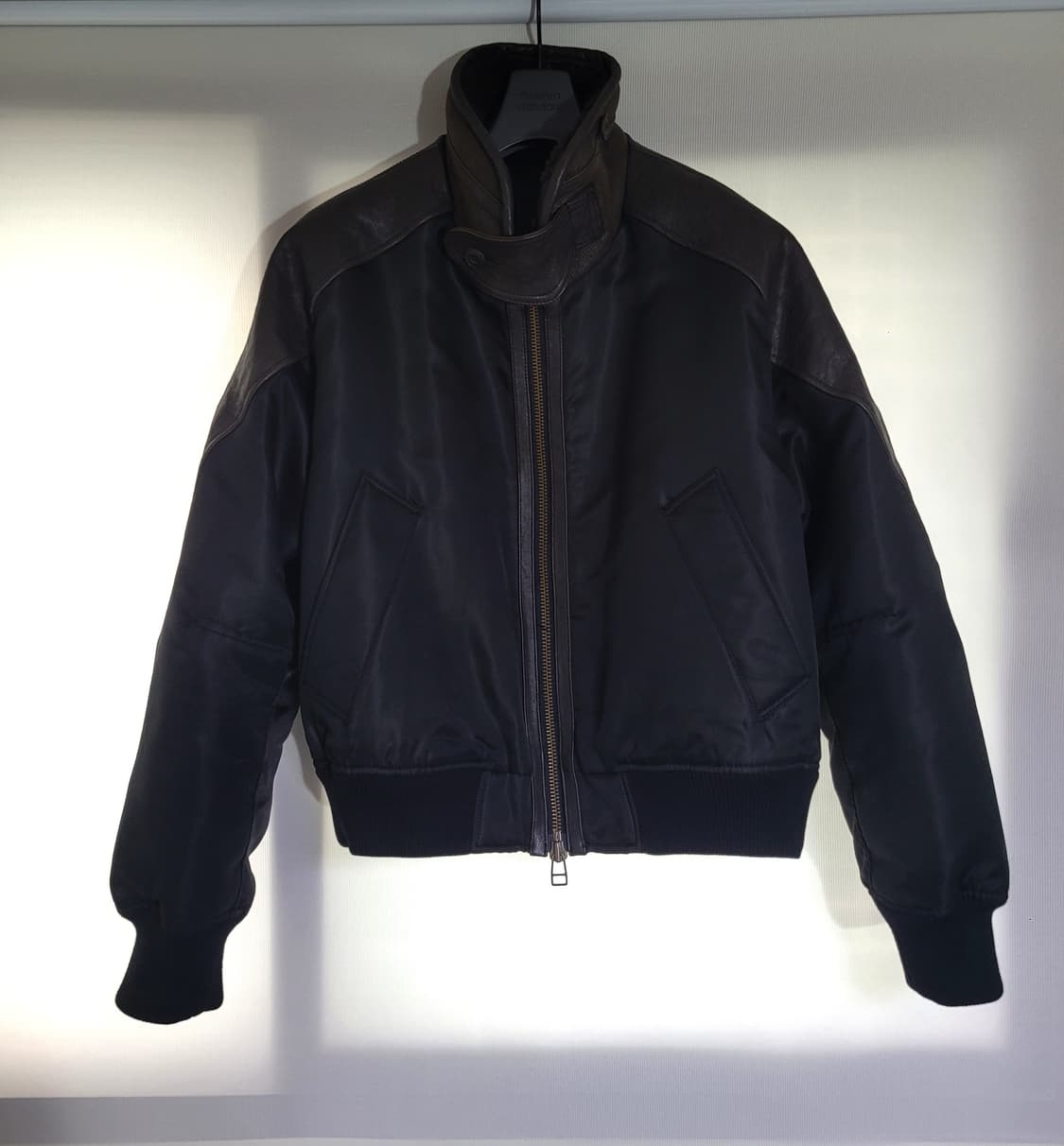 쿠어 하이넥 시어링 믹스드 MA-1 다크브라운 S 상품이미지2