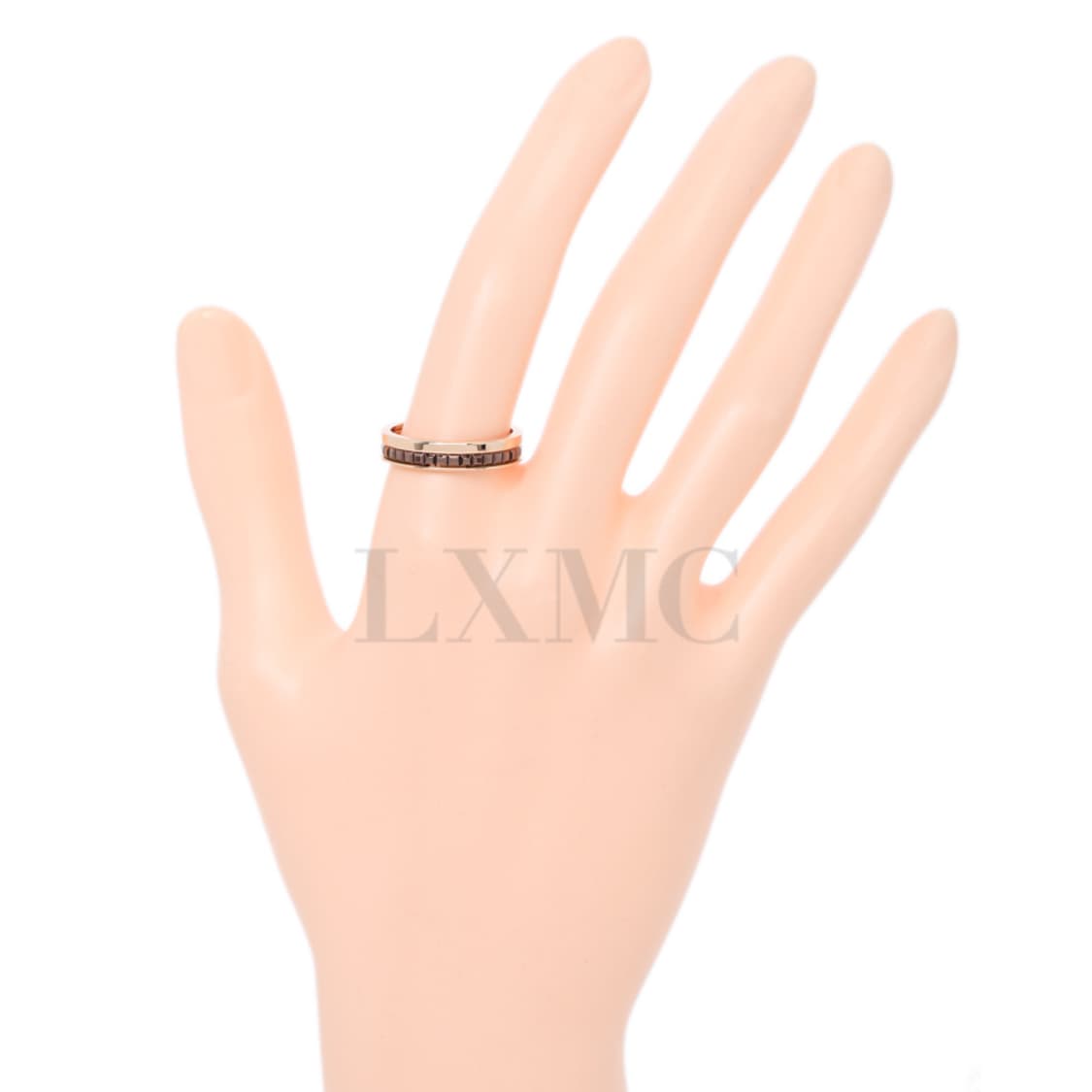 부쉐론 콰트로 반지 웨딩 밴드링 18K 로즈골드 브라운 세라믹 51호 상품이미지5