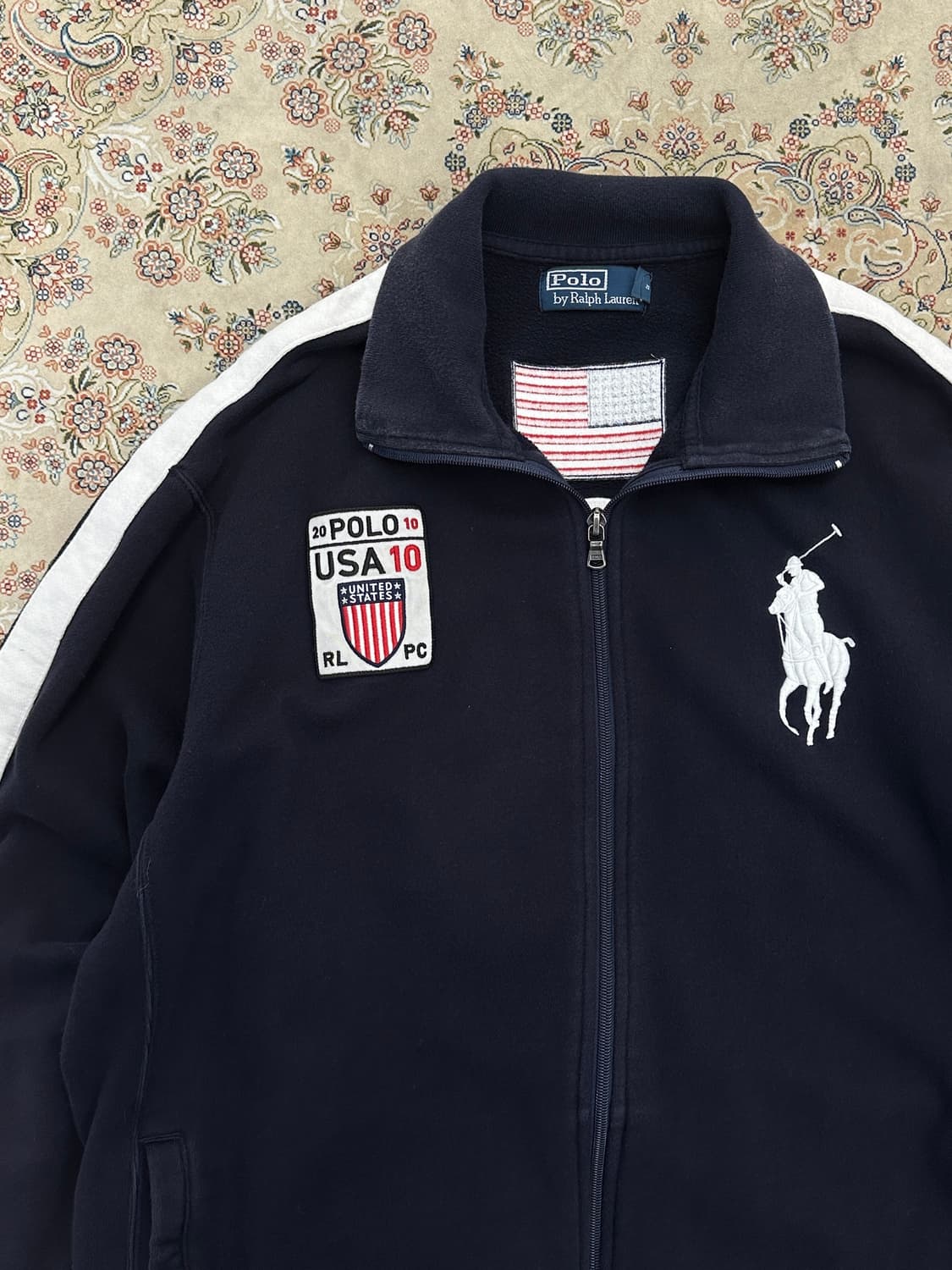 폴로 랄프로렌 네이비 USA 성조기 빅포니 스웻집업  상품이미지3