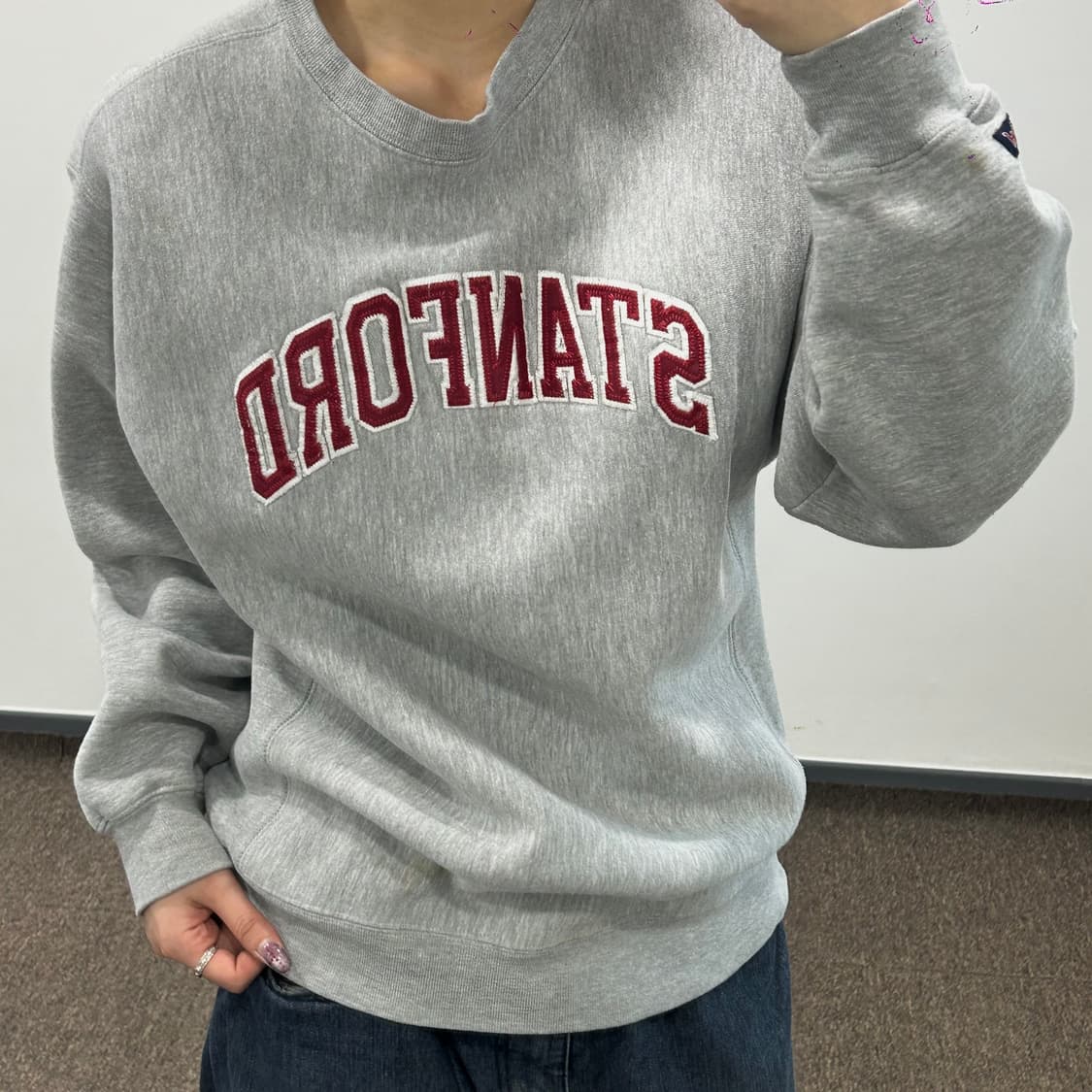 Jansport 잔스포츠 스탠포드 그레이 맨투맨 상품이미지2