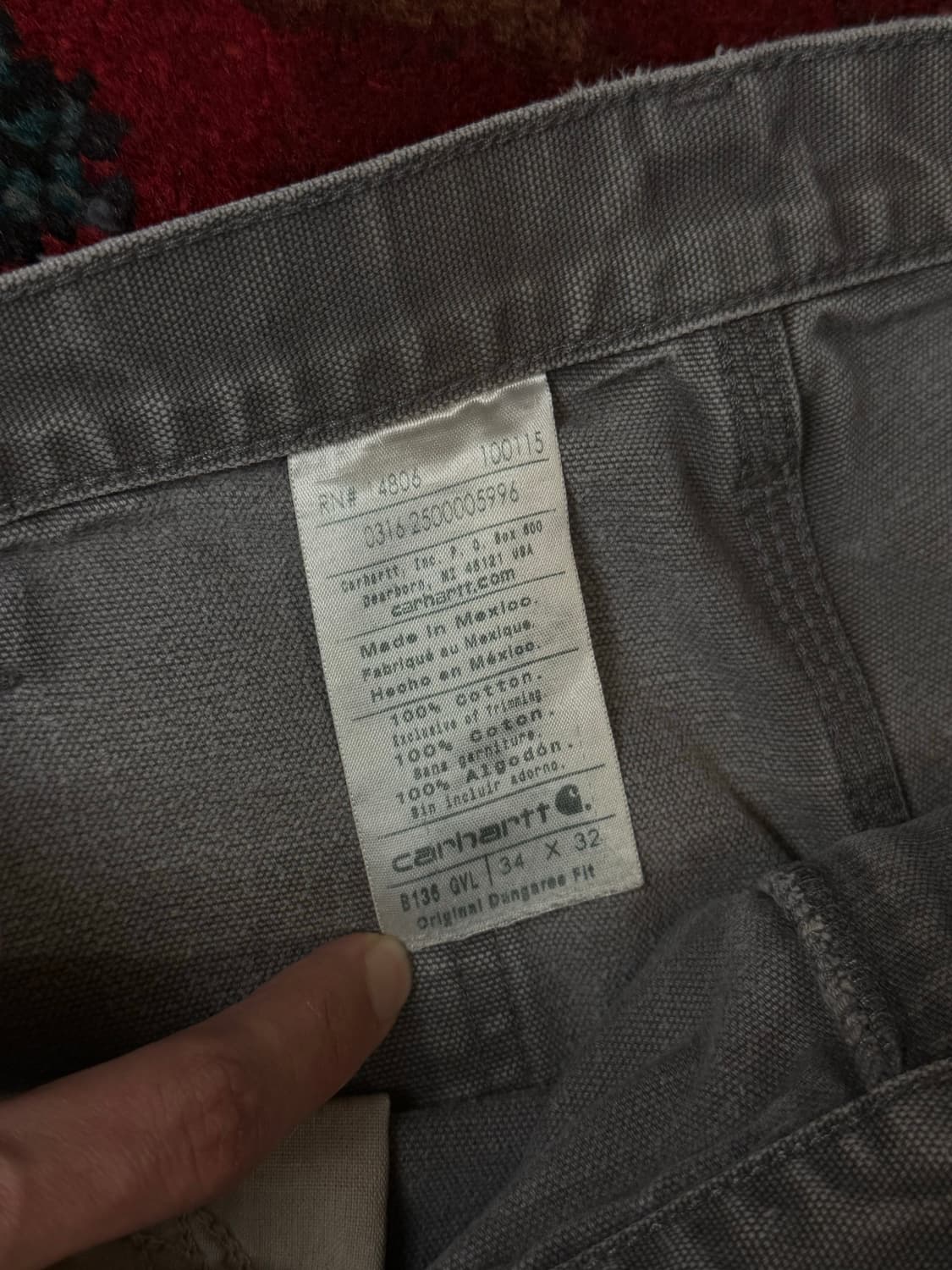 OG 칼하트 더블니 다크브라운 칼하트 B136 DKB 썩블니 상품이미지9