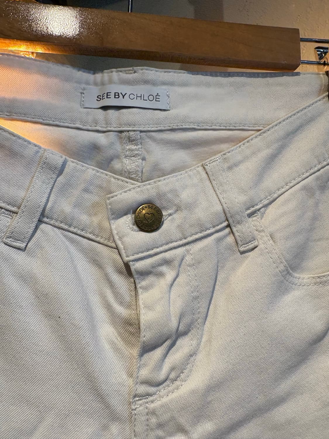 씨바이끌로에 화이트 코튼 팬츠 상품이미지3