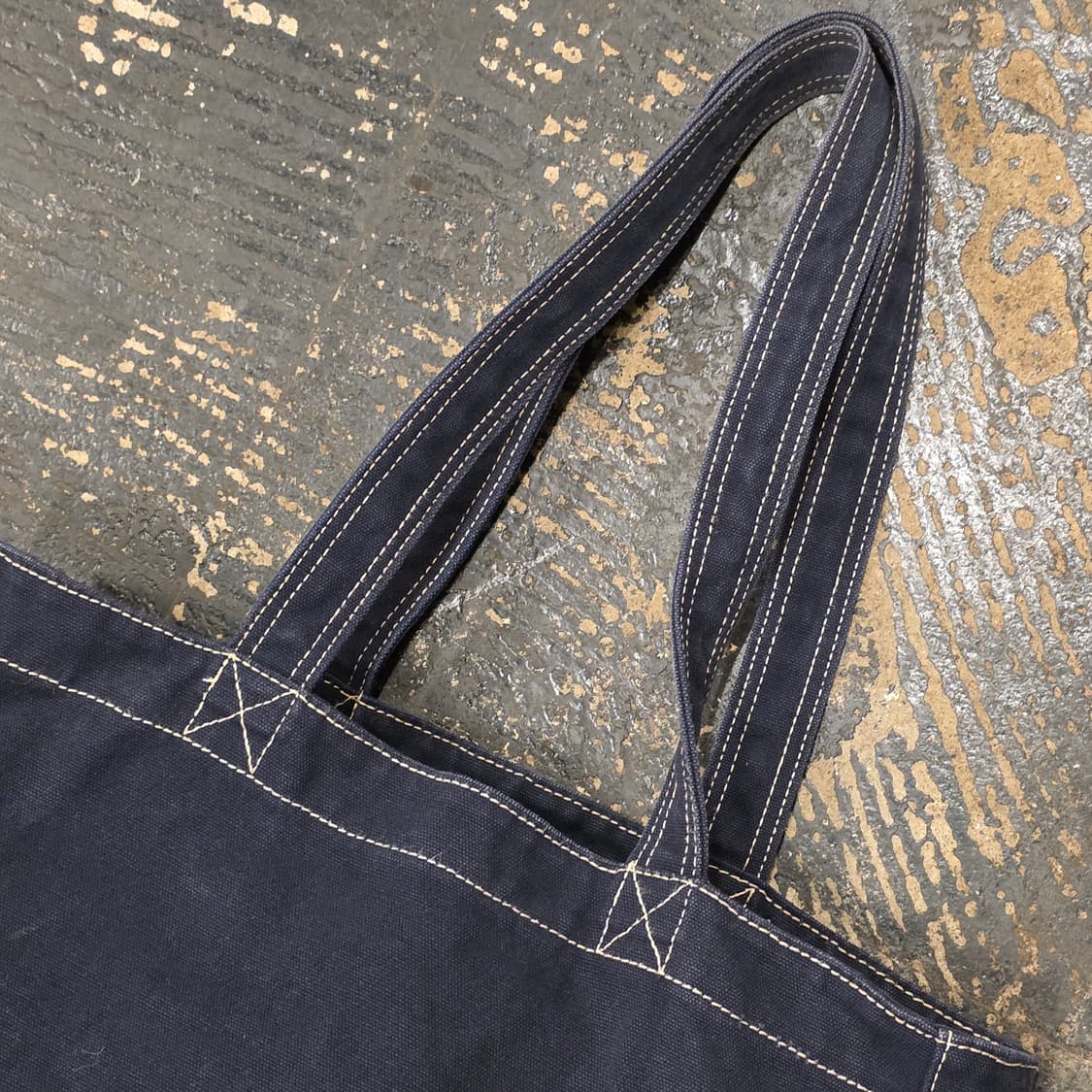 캉골 네이비 캔버스 토트백 상품이미지2