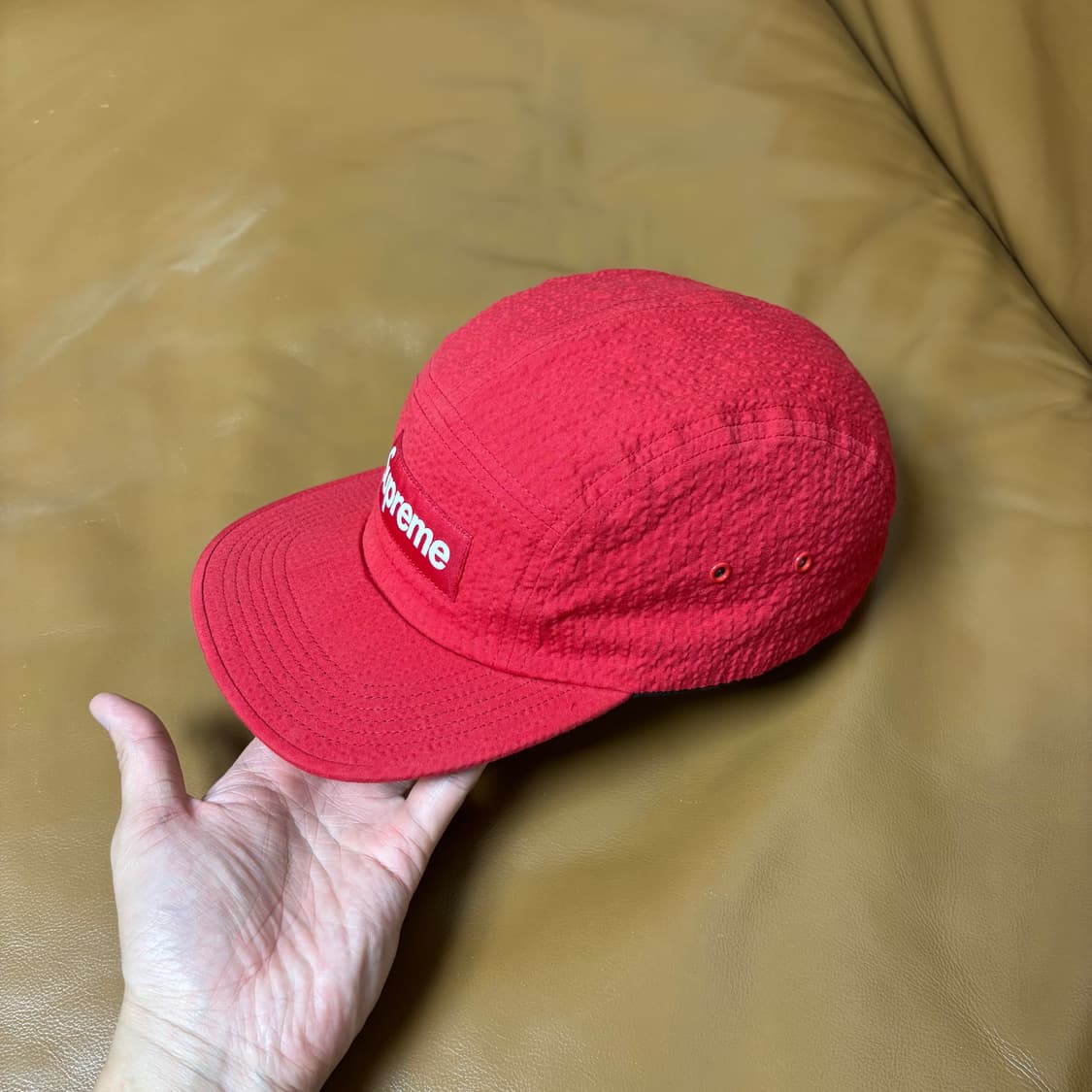 Supreme 슈프림 시어서커 레드 캠프캡 모자 (Red) 상품이미지4