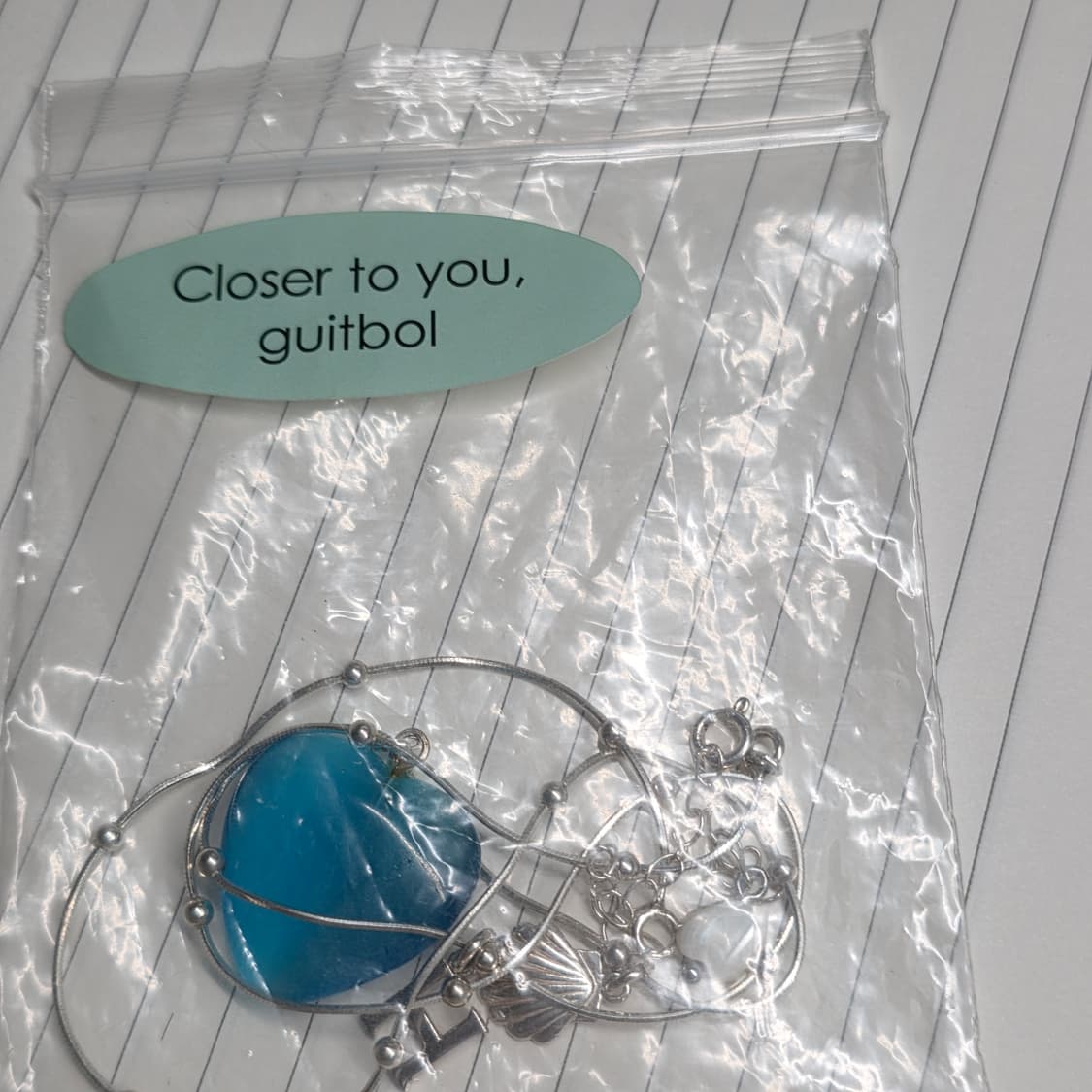 guitbol 귓볼 체코유리펜던트 실버925 목걸이 상품이미지8