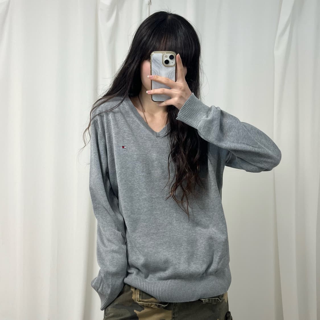 Tommy Hilfiger grey knit 상품이미지2