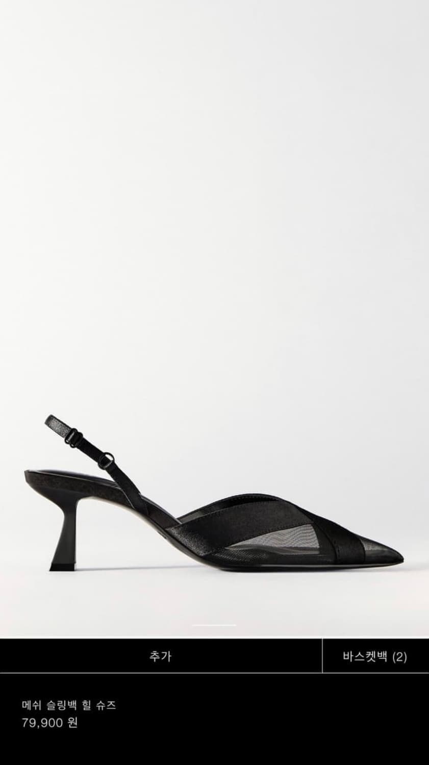 자라 메쉬 슬링백 힐 슈즈 상품이미지2