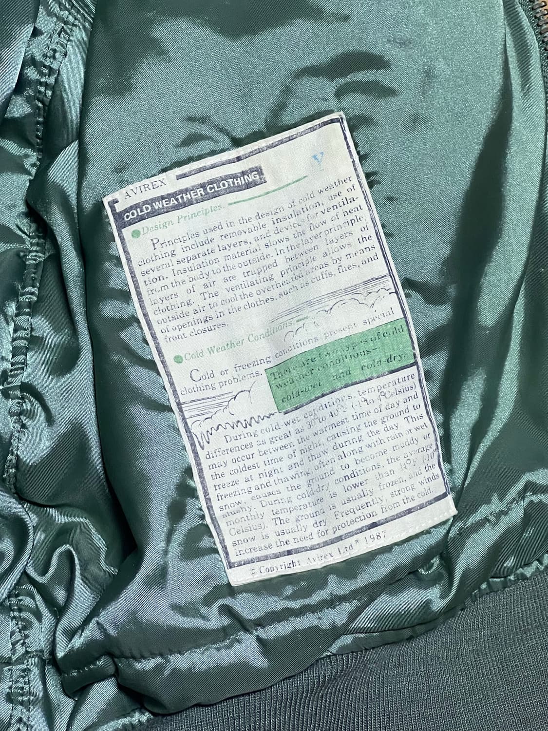 90s avirex ma-1 jacket 상품이미지4