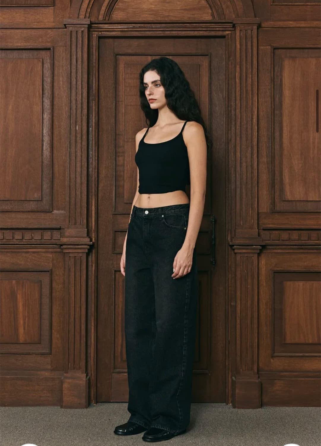 HIGH RISE STRAIGHT JEANS (BLACK) 상품이미지1