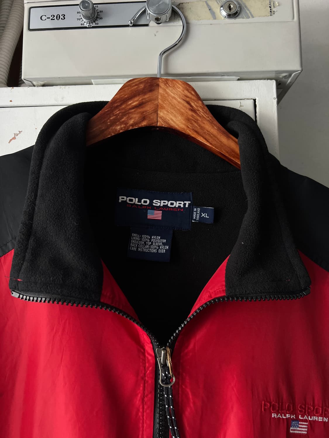 [XL]90's 폴로스포츠 USA 나일론 플리스 웜업 자켓 상품이미지2