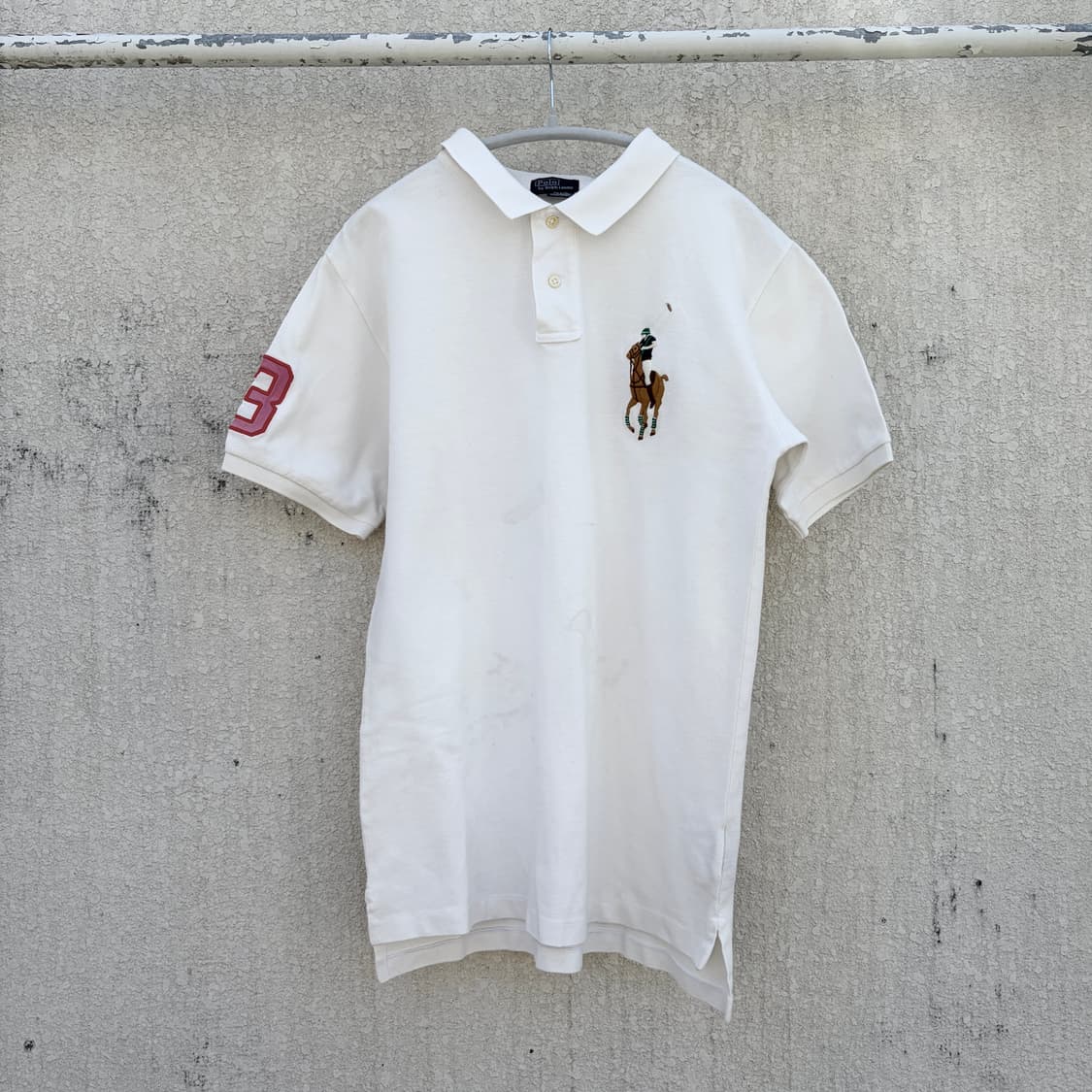 S-M)폴로 랄프로렌 멀티 빅포니 화이트 PK카라 셔츠 상품이미지1