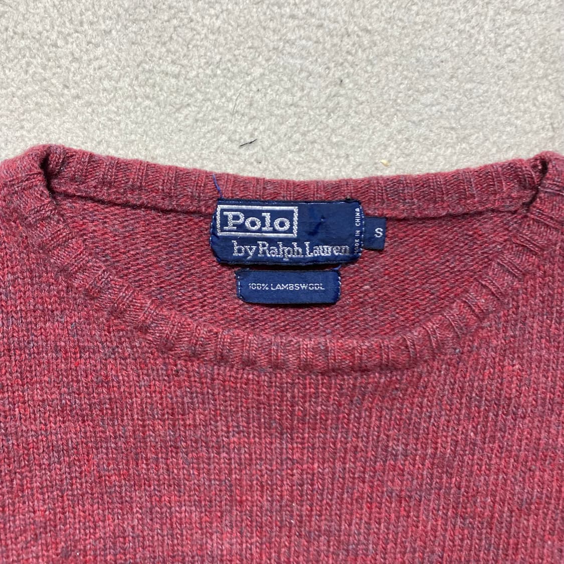 폴로 랄프로렌 버건디 울 니트 상품이미지4
