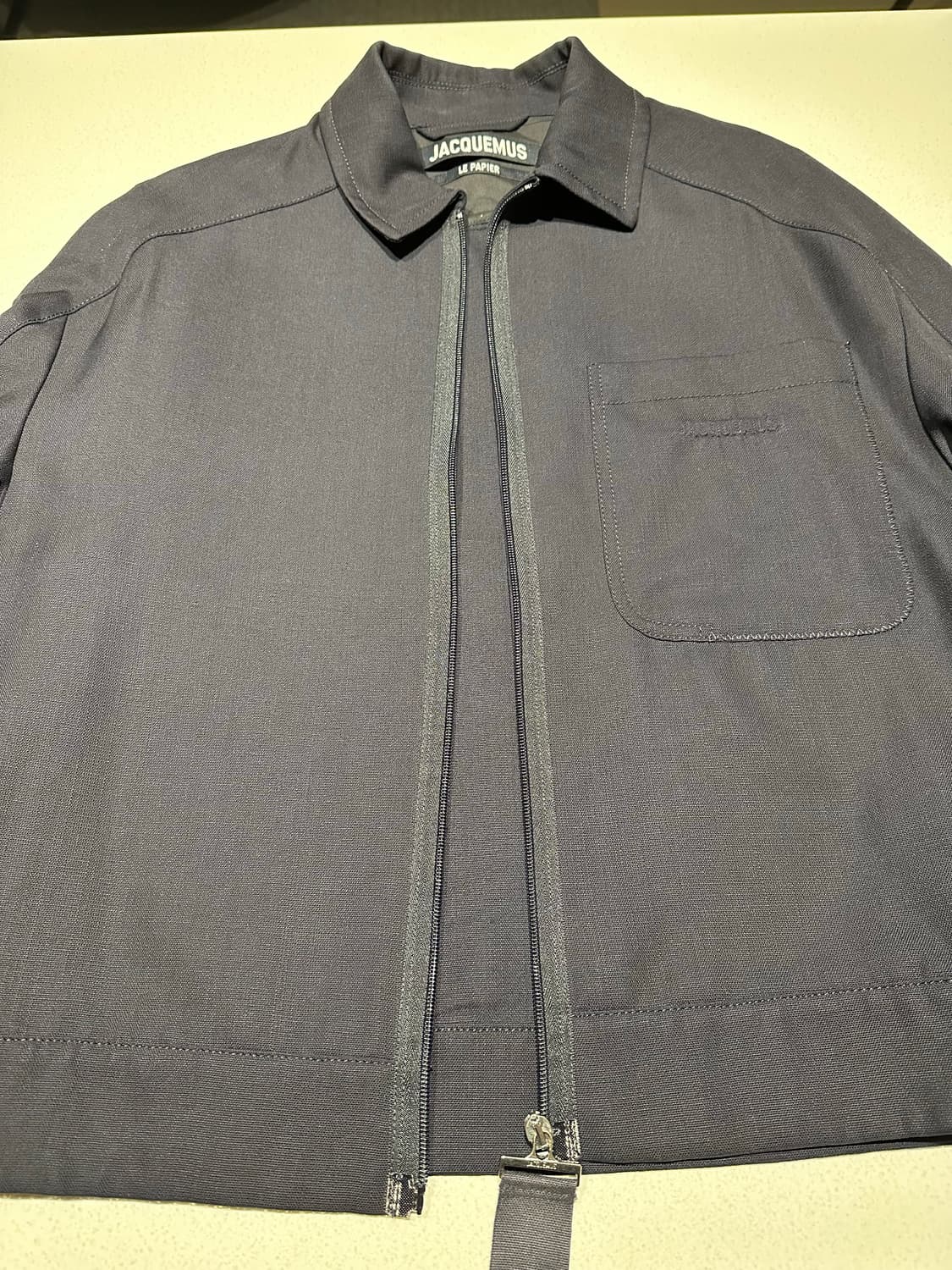 Jacquemus Le Papier Navy Blouson 상품이미지2