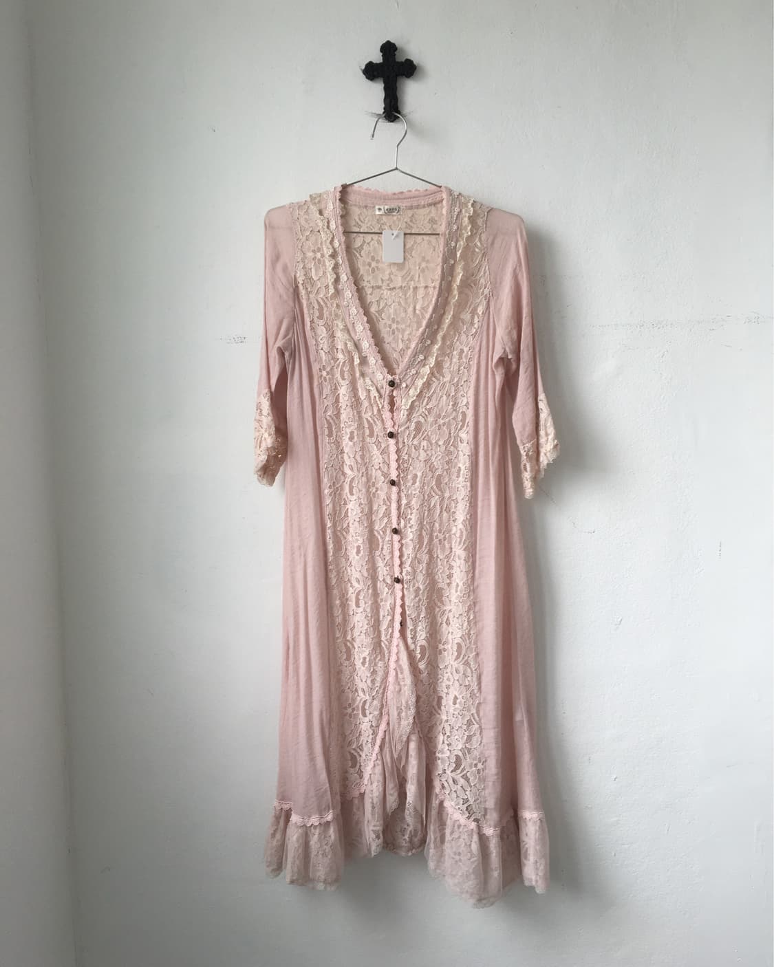 Axes femme max lace trimming long cardig 상품이미지2