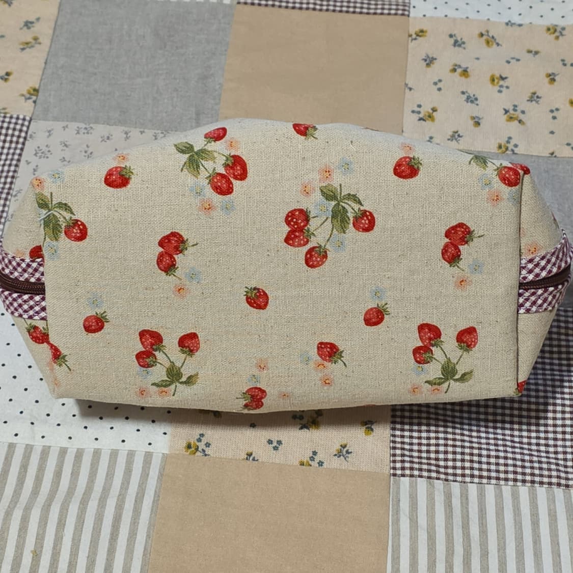 특가 핸드메이드 린넨 딸기 파우치 상품이미지4