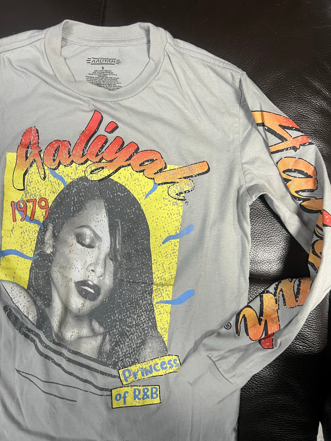 Usa Aaliyah 프린세스 R&B 긴팔 티셔츠 상품이미지3