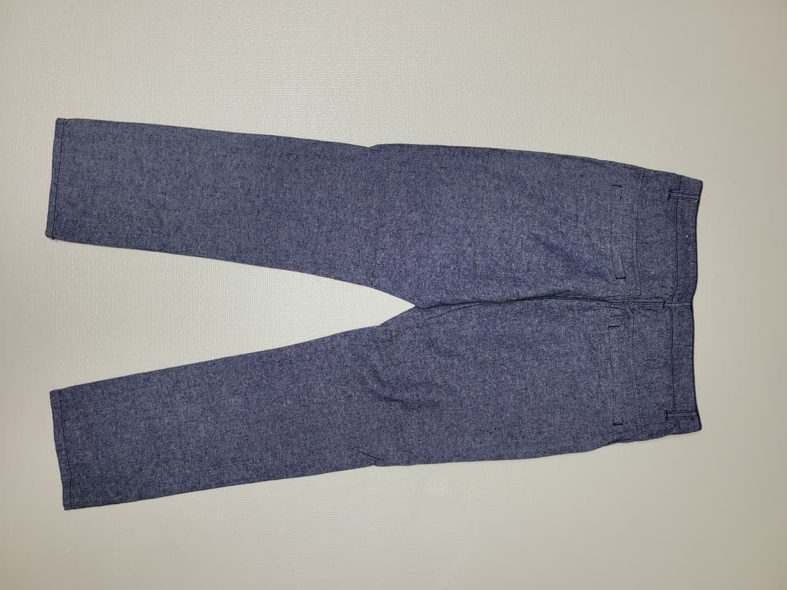 카이아크만 남자 샴브레이 슬랙스 32 네이비 상품이미지9