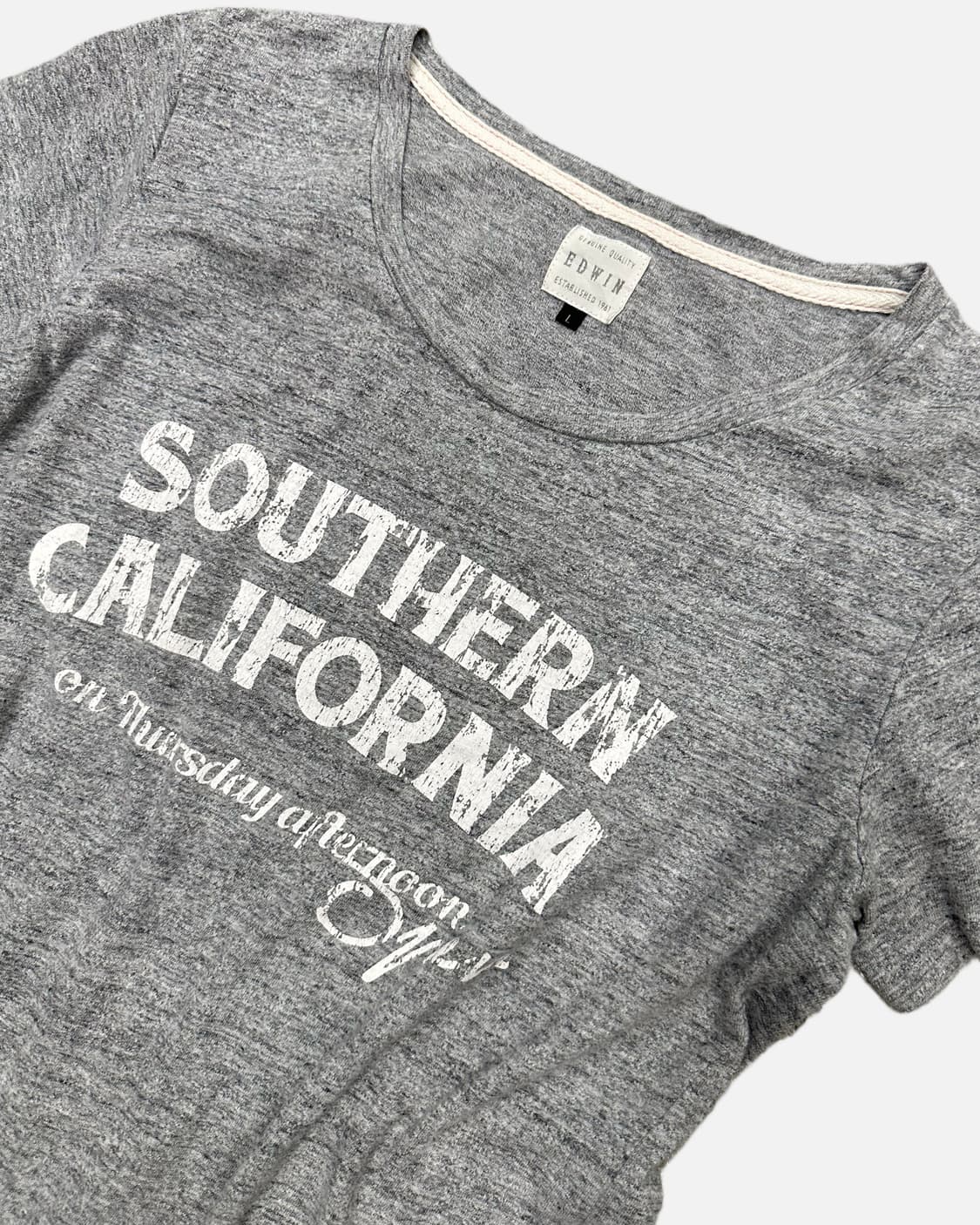 EDWIN melange grey printing t-shirt 상품이미지2