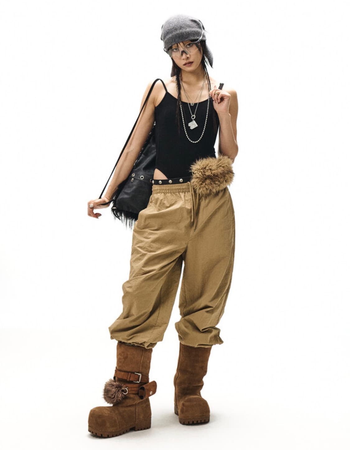 블랙퍼플 나일론 샌드베이지 set 상품이미지2