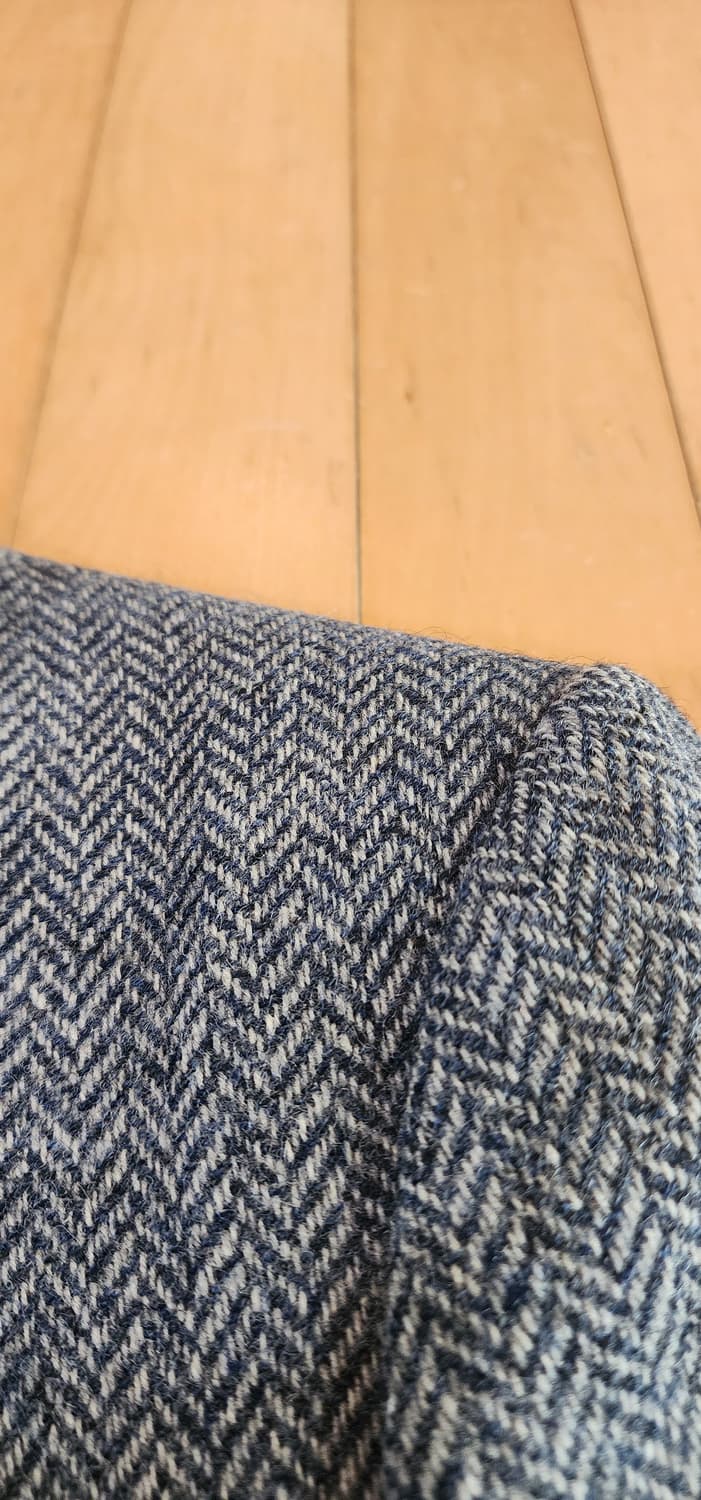 네이비 헤링본 울자켓 L(하자) 상품이미지7