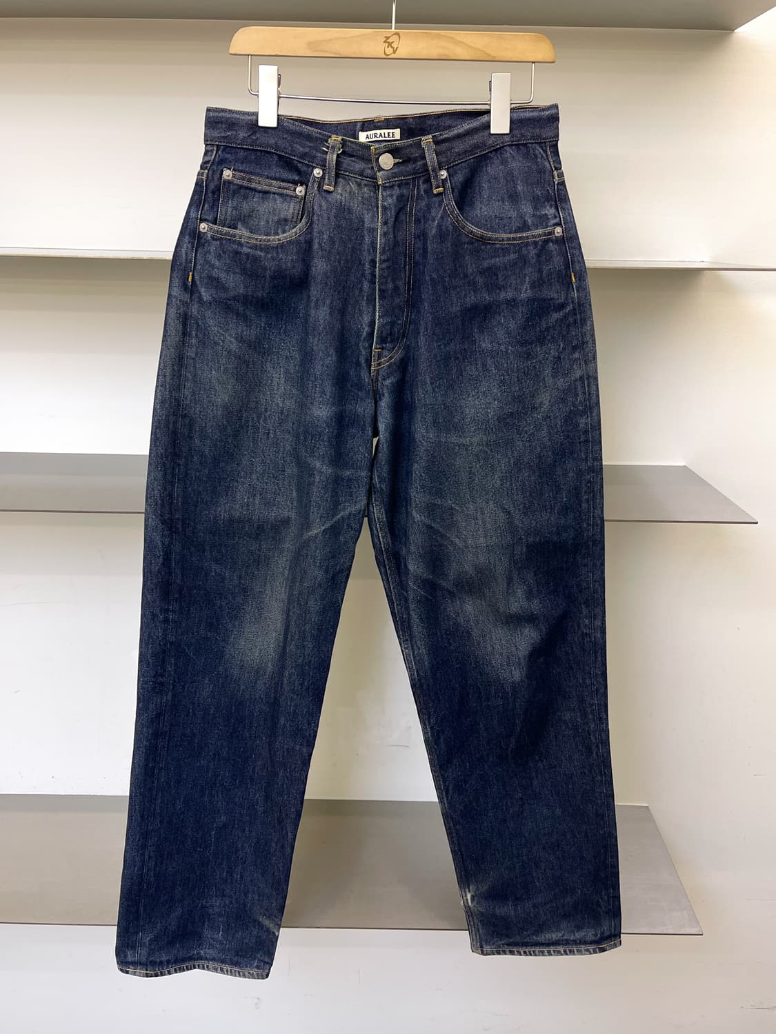 오라리 25ss 하드 트위스트 데님 와이드팬츠 상품이미지2