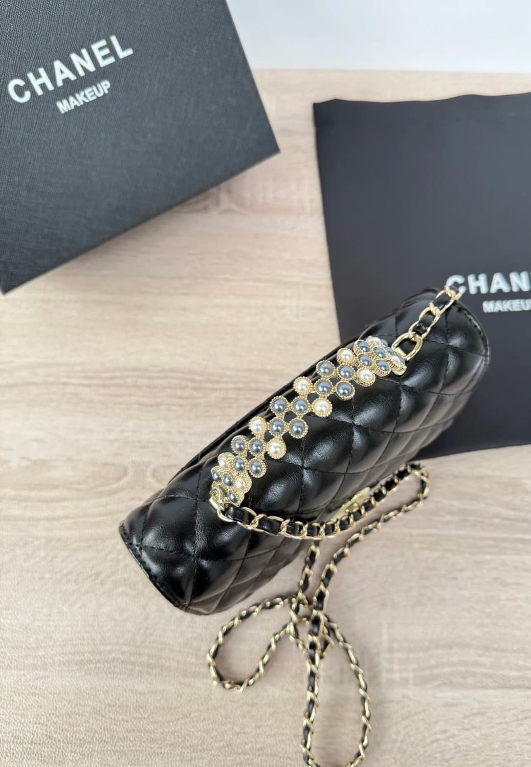 샤넬 뷰티 펄 진주 탑핸들 체인 크로스백 상품이미지4