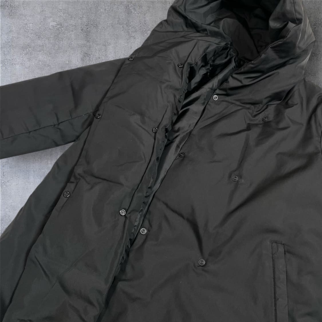 캘빈클라인 Calvin klein 블랙 더블버튼 후드 패딩 S (공용) 상품이미지3