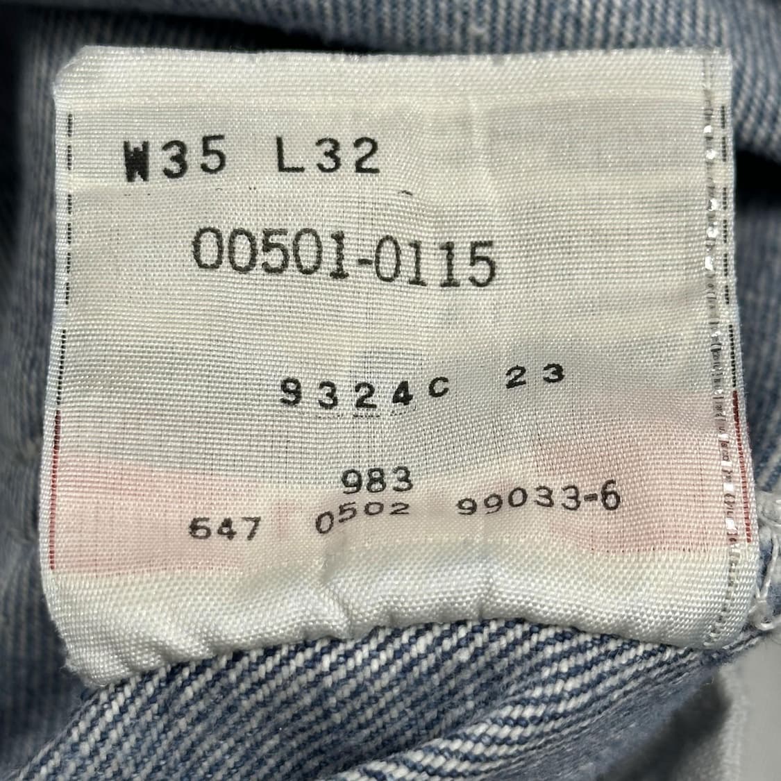 35 00s 리바이스 501 레귤러 워싱 데님팬츠 상품이미지9