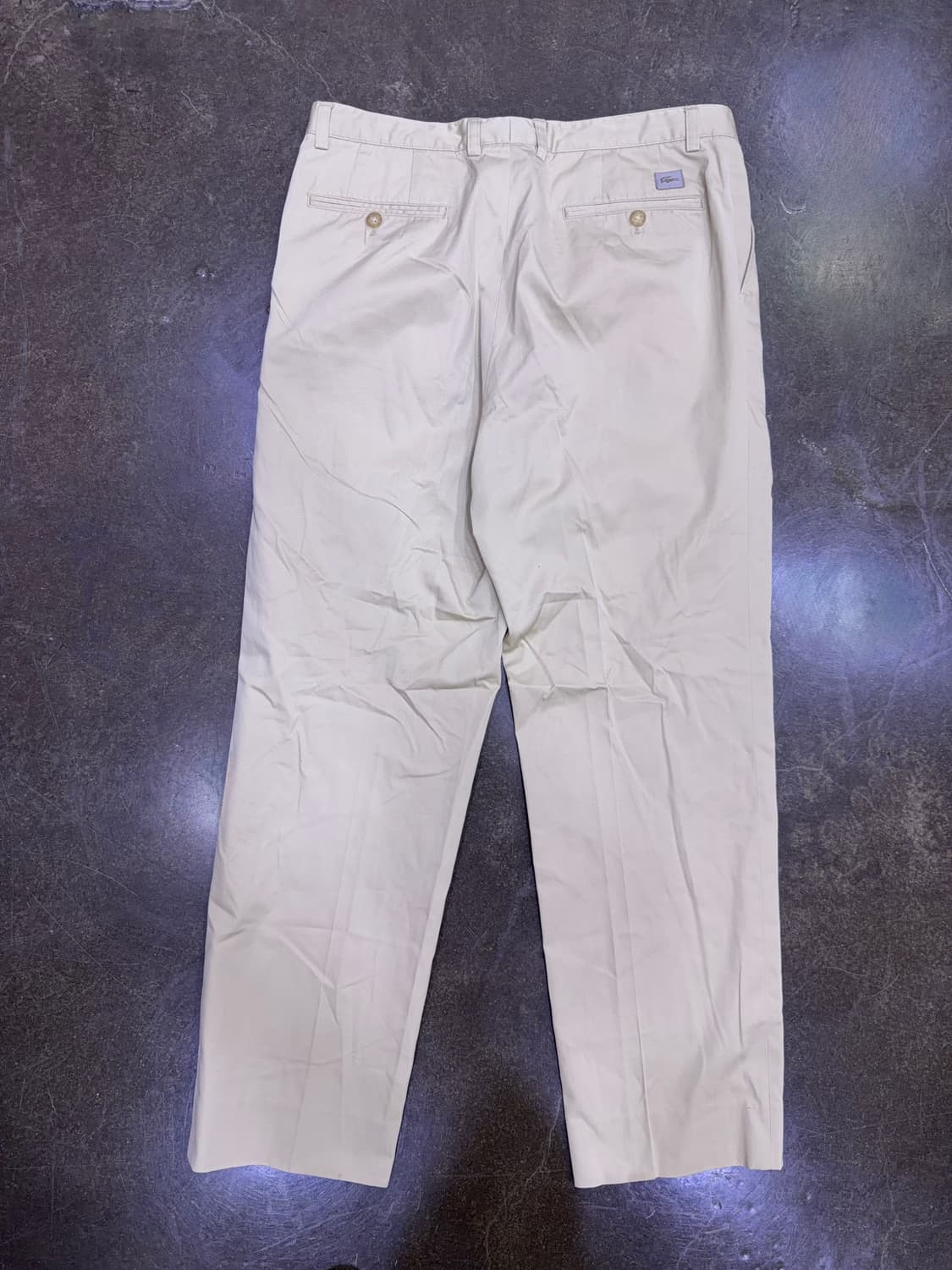 라코스테 클래식핏 투턱 치노팬츠 베이지 면바지 L 상품이미지2