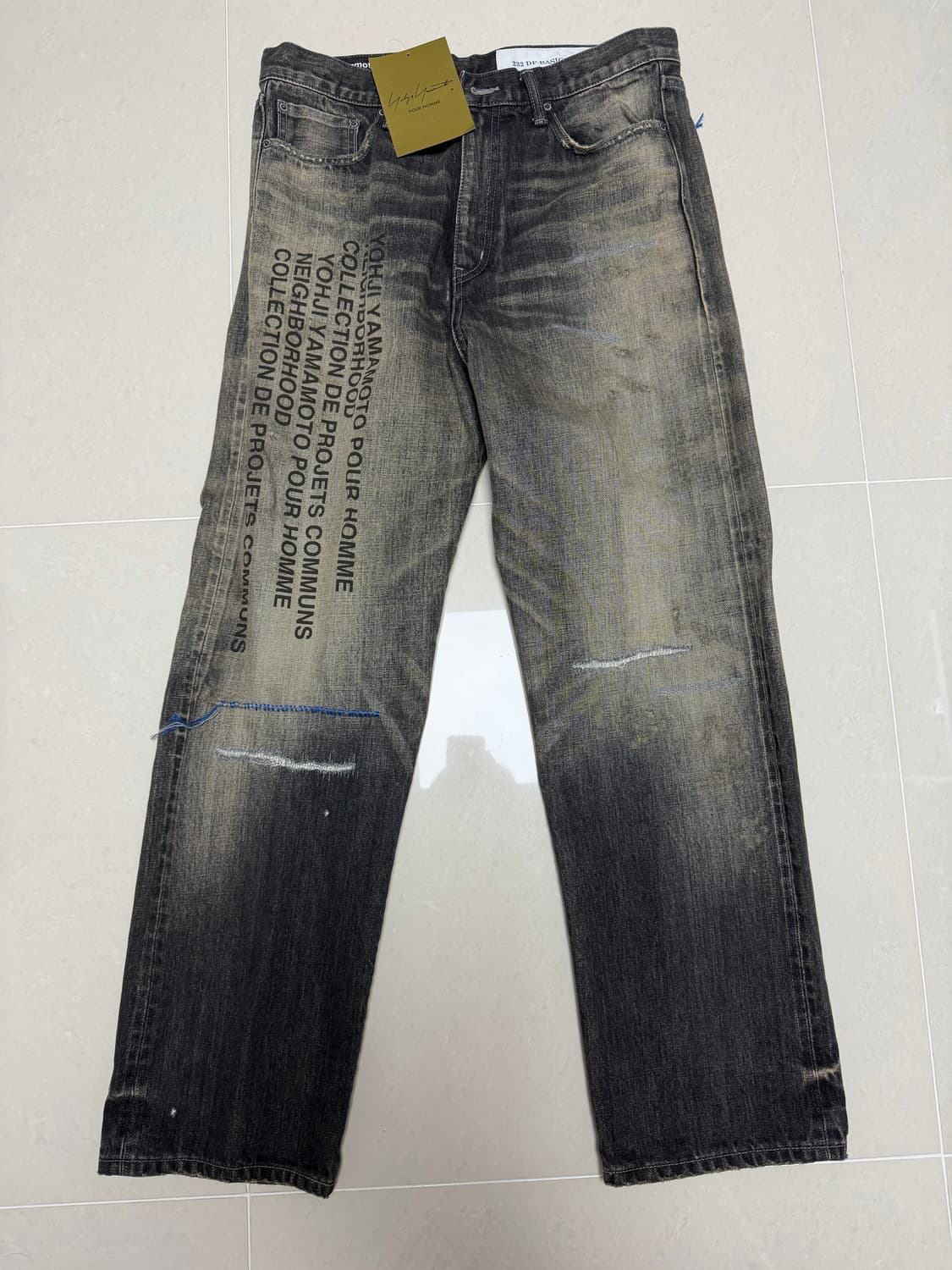 요지야마모토 네이버후드 데님팬츠 상품이미지1