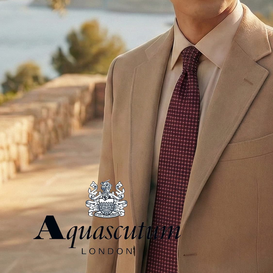 아쿠아스큐텀 실크 마이크로 패턴 넥타이 9.6cm A+등급 A19444
 상품이미지1