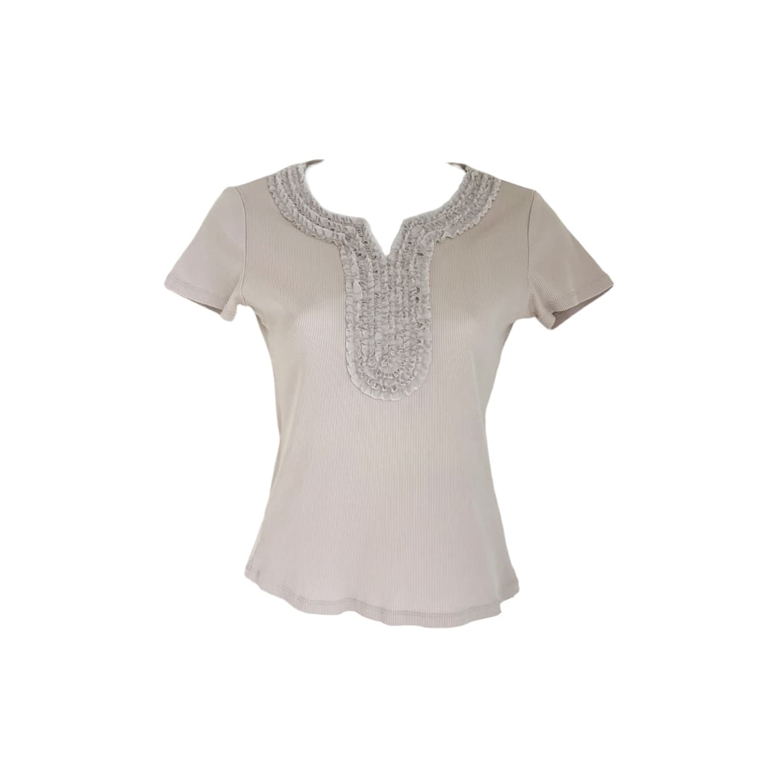 frill detail ribbed tee 상품이미지1