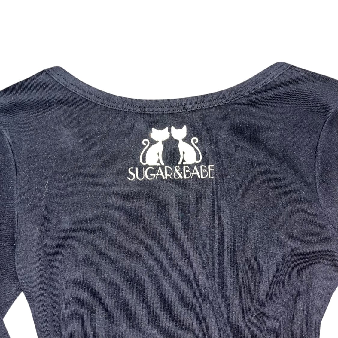 SUGAR BABE 고양이 호피 큐빅 긴팔티 갸루y2k 상품이미지4