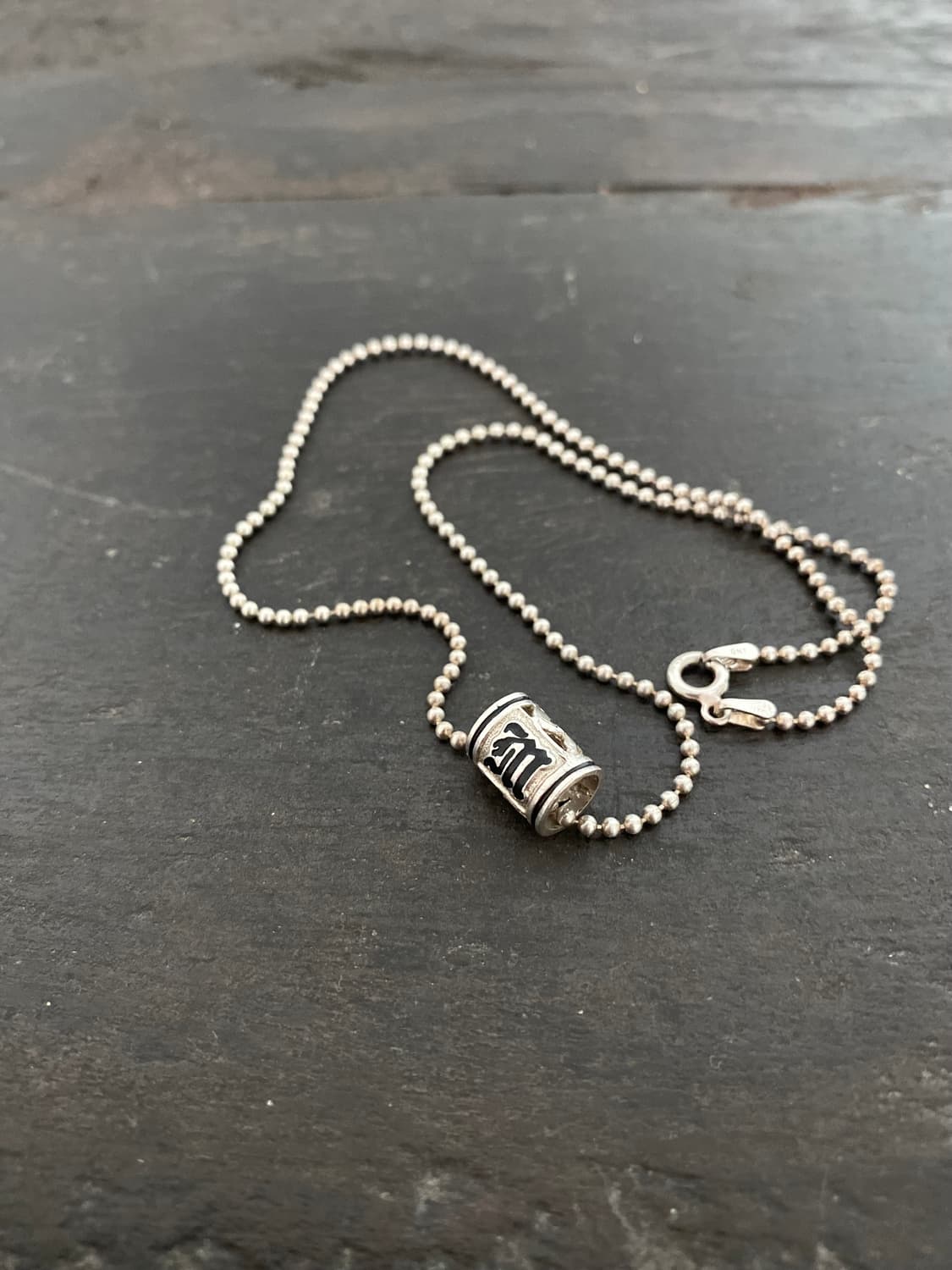 七寶 m cylinder 925silver neckla 상품이미지1