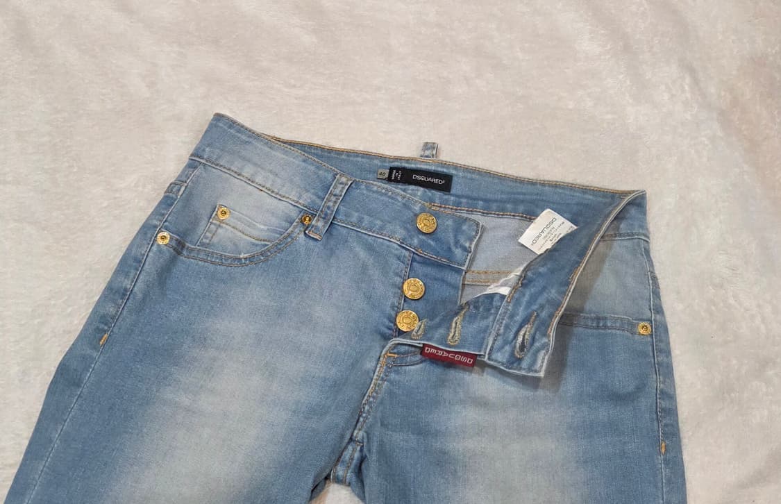 DSQUARED 디스퀘어드 밑단 지퍼 스키니진 데님 팬츠 상품이미지3