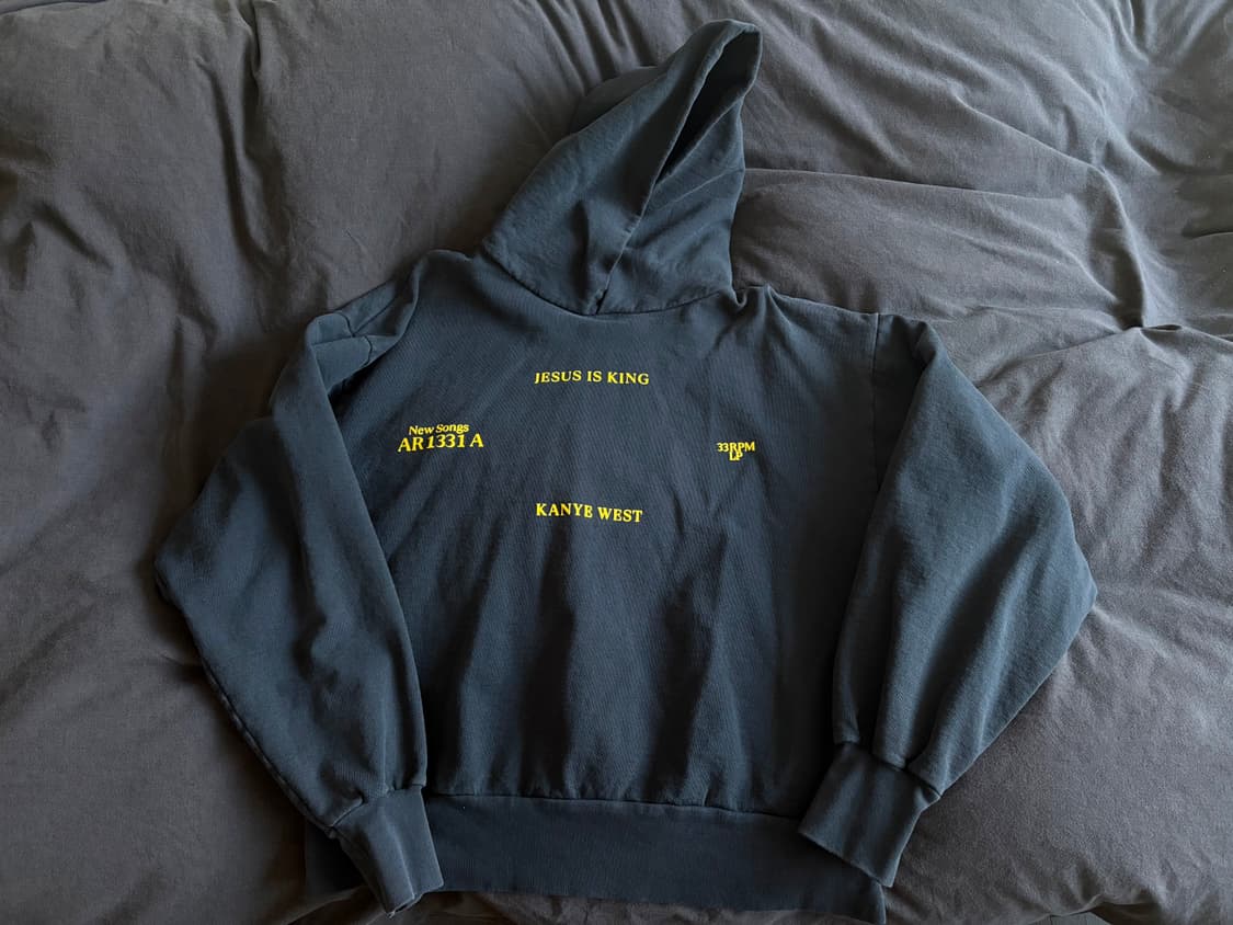 kanye west Jesus is king hoodie navy 상품이미지1