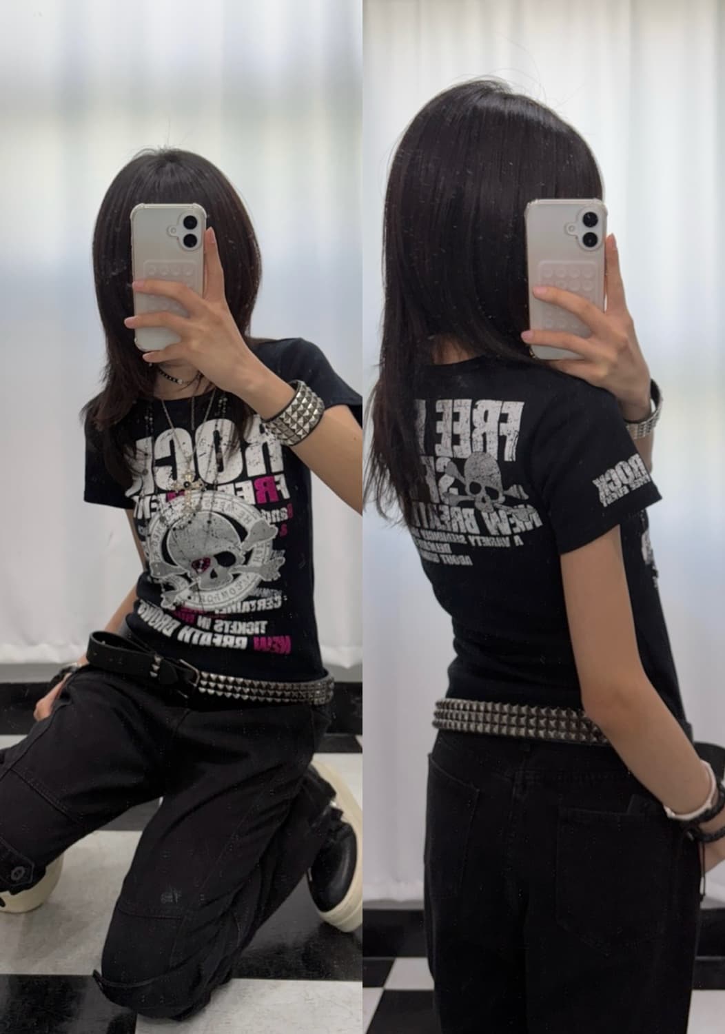 🎸블랙 펑크 프린팅 티셔츠🎸 상품이미지1