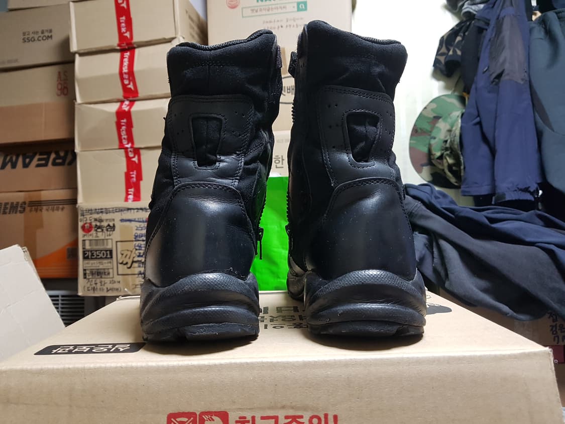 EDAN 검정색 전투화 워커 지퍼 부츠 260 상품이미지3