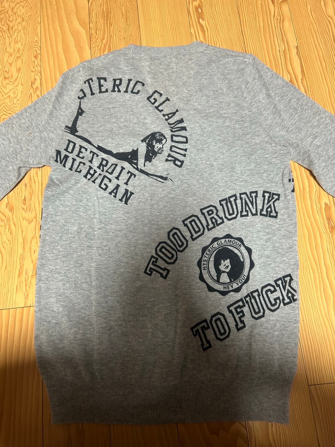 히스테릭 글래머 걸프린팅 그레이 가디건 상품이미지4