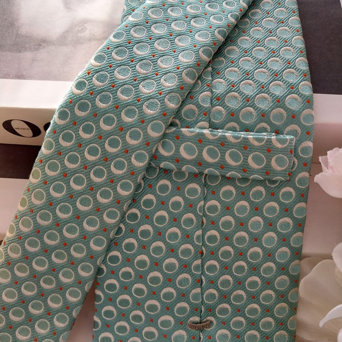 제냐 실크 민트 자카드 패턴 넥타이 9.2cm A+등급 K1386
 상품이미지6