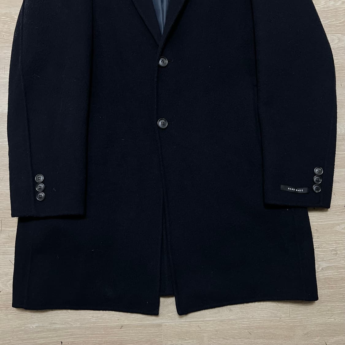 마인드브릿지 핸드메이드 캐시미어 싱글코트 [블랙] XL/105 상품이미지3