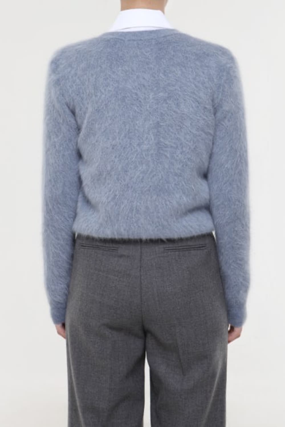 블러썸에이치컴퍼니 블러썸 앙고라 브이넥 스카이 가디건 니트 F 상품이미지2