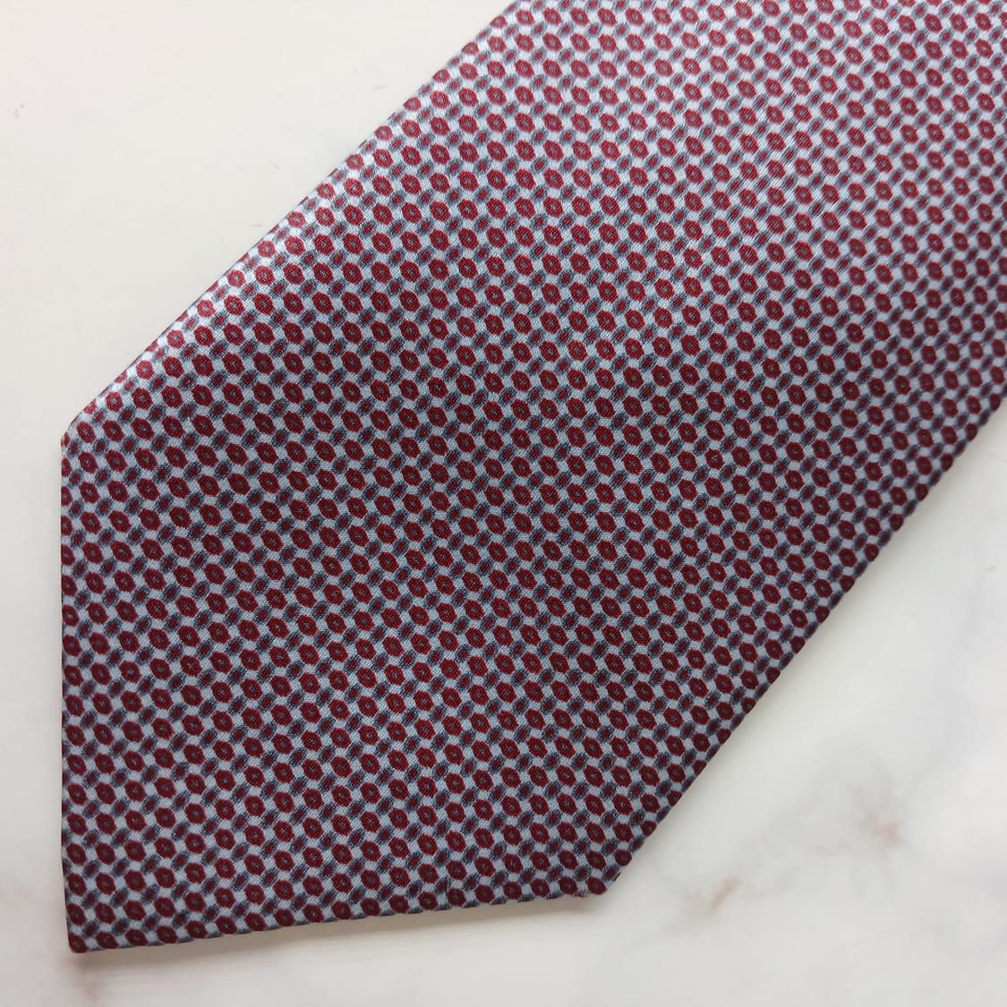 브리오니 실크 블루 와인 패턴 넥타이 8cm S~A+등급 E906 상품이미지7