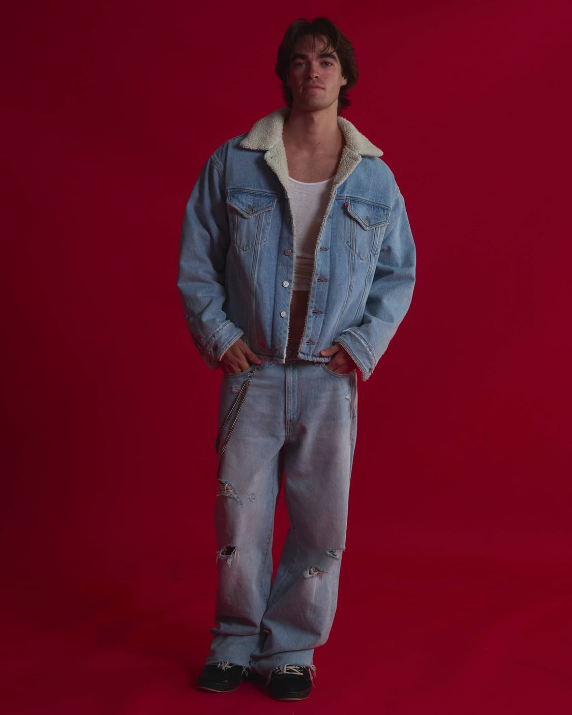 ERL X 리바이스 / 쉐르파 데님자켓 / L 상품이미지1