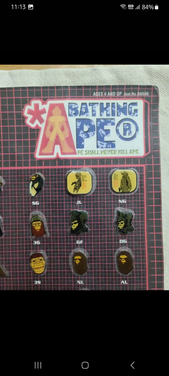 1999년 BAPE LOGO 핀  배지 세트# 상품이미지3
